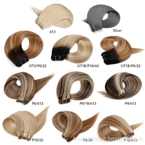 Wholesale Top Blond Brazilian Straight Hair Weave Bundles 8"-30" Hight Ratio Remy Hair Extensions Brown #2 #4 #P6/613 For Women